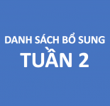 Danh sách bổ sung tuần 2